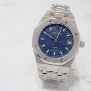 美品　36ｍｍ　ロイヤルオーク濃紺ネイビー　幻のロングバーインデックス　レアダイアル 希少！ロングバー！！オーデマピゲ ロイヤルオーク ST4790⁄789 ブルー